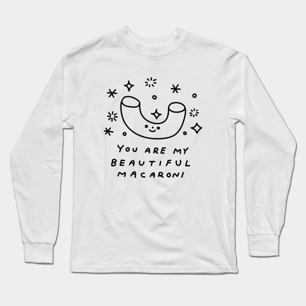 cute macaroni Long Sleeve T-Shirt by kexa